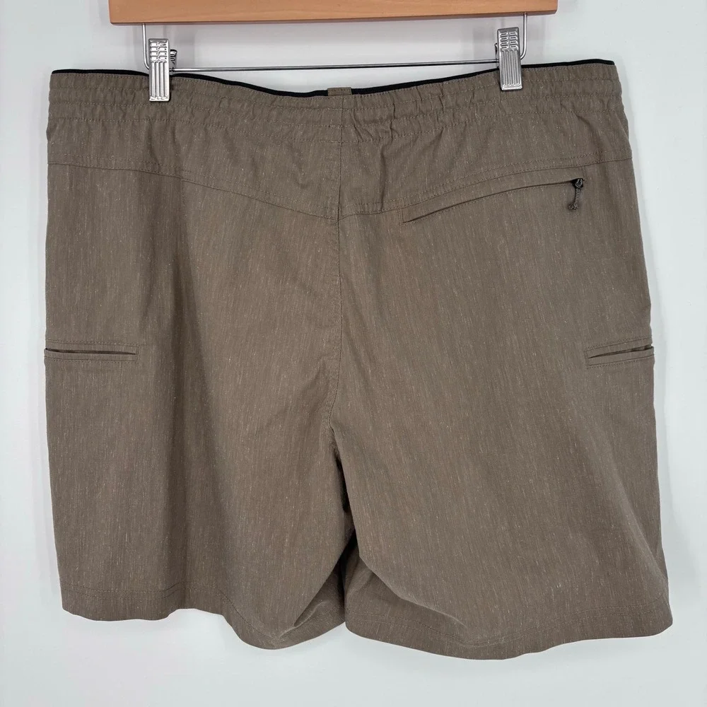 KUHL Getaway Shorts Mens XL Brown Drawstring Hiking Outdoor Active Athletic